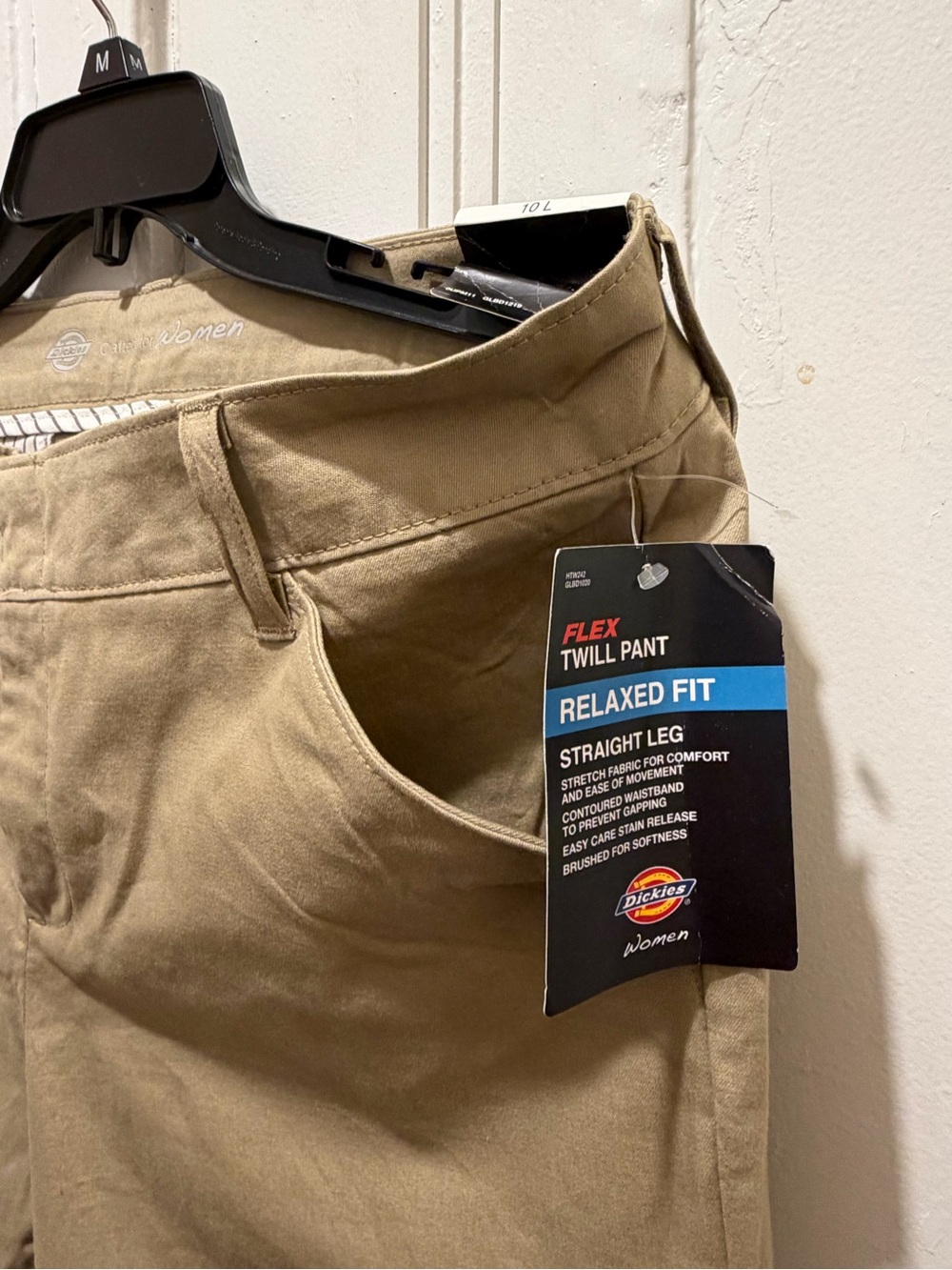 Dickies Women's Straight-Leg Pants in Khaki Beige - Picture 3 of 10